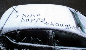 ... message for a motorist in Newcastle after the snow blanketed his car