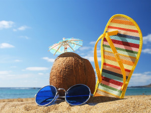 Verano vacaciones en la playa de coco Fondos de pantalla - 1024x768