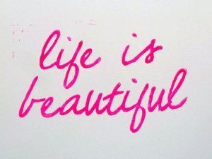 cute, life, pink, quote, text