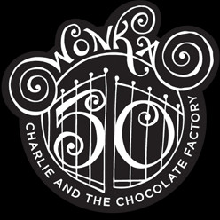 Charlie and the Chocolate Factory 50th anniversary logo