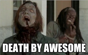 Michonne walking dead walker kill funny