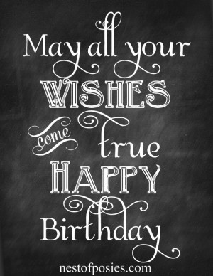 Happy Birthday Chalkboard Printables