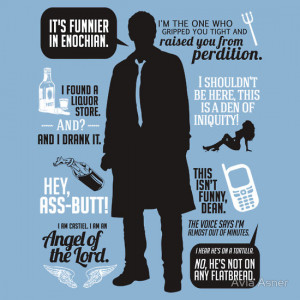 castiel quotes t shirts hoodies clothing style unisex t shirt scoop ...