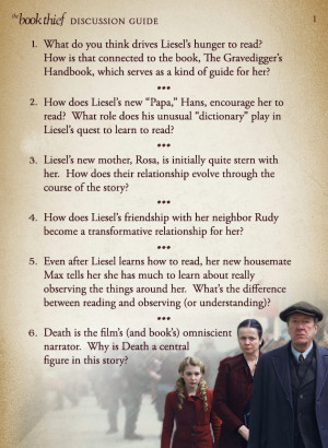 The Book Thief Blu-ray Giveaway Plus Discussion Guide