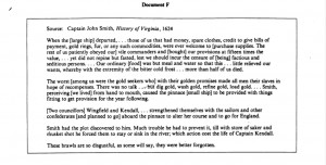 This is from John Smith who was the man who brought order to ...