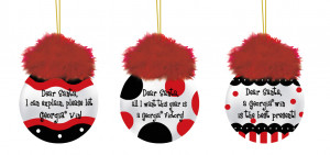 Georgia Bulldogs Team Sayings Tree Ornaments