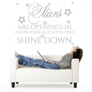 ... > Kids Room > Stars Are Opening In Heaven Wall Quotes Sticker Decal