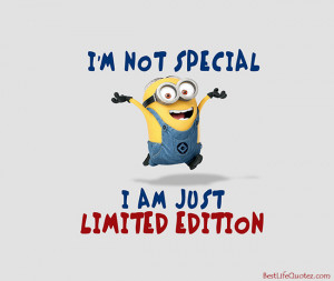 am just limited edition - Minion Attitude Quotes FB Profile Picture