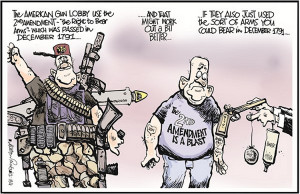 Right To Bear Arms Political Cartoon On