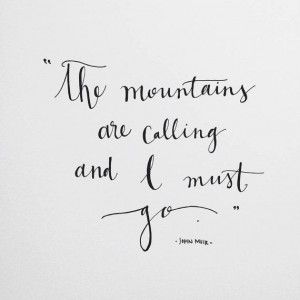 Quote by John Muir by LovelyDayFleur on Etsy, $25.00