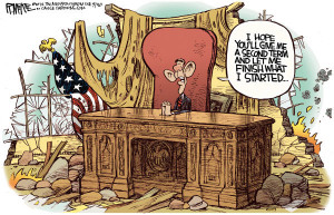 Obama's Second Term © Rick McKee,The Augusta Chronicle,Obama failure ...