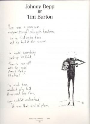 Tim Burton Writes a Poem About Johnny
