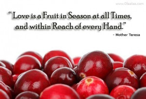 Love Thoughts – Love is a fruit in season at all times