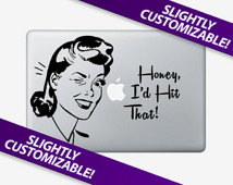 ... Thats What She Said Funny Retro Woman Suggestive Macbook Decal Sticker