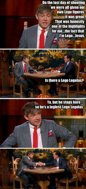 Martin Freeman and Stephen Colbert everyone…