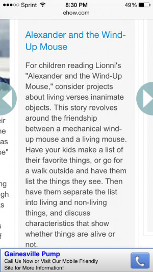 Alexander and the wind-up mouse activity