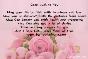 Good Luck to YouMay your