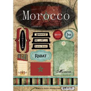 Scrapbook Customs - World Collection - Morocco - Cardstock Stickers ...