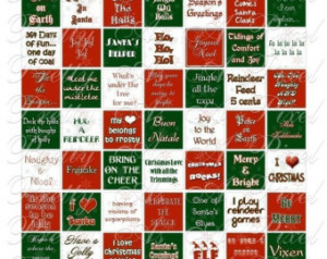 Christmas Holiday Words and Phrases - Inchies, 7-8 inch, AND scrabble ...