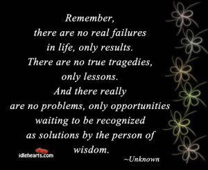 Remember, There Are No Real Failures In Life…., Failure, Lesson ...