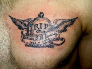 Gravestone Rip Tattoo