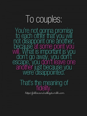 That's the meaning of unconditional love