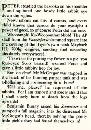 Peter Rabbit Tank killer -