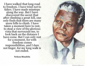 Mandela - your long walk is finally over. May your beloved country ...
