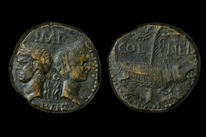 Septimius Severus and Julia Domna, Stratonicea (with countermark ...