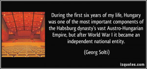 During the first six years of my life, Hungary was one of the most ...