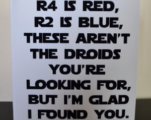 Star wars inspired romantic card.