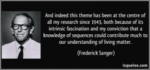 And indeed this theme has been at the centre of all my research since ...