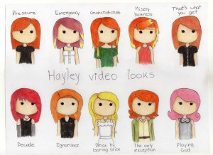 Paramore Hayley's many looks from Paramore Songs