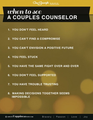 When to see a couples therapist - (Note: Make sure to find a counselor ...