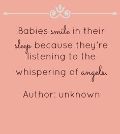 Babies smile in their sleep because they're listening to the ...