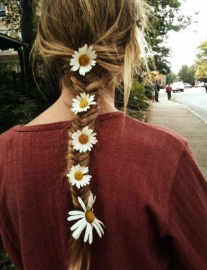 Braid with flowers