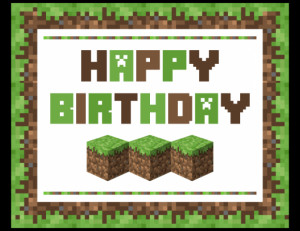 ... the other printables that you might need for a great minecraft party