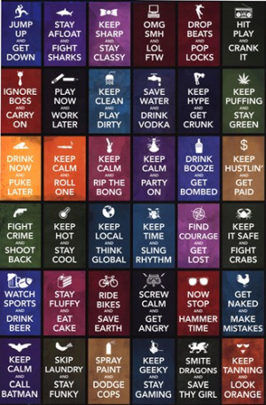 Keep Calm And Carry Parody