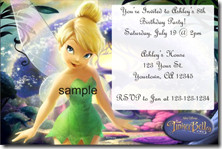 Tinkerbell Invitations