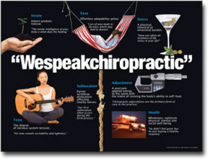 We Speak Chiropractic Poster