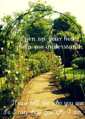 Open up your heart...