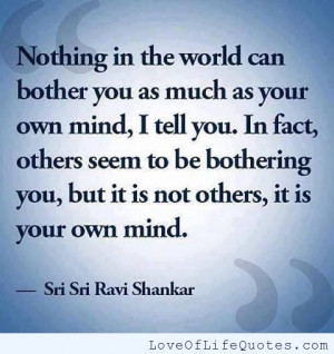 Sri Sri Ravi Shankar quote on your own mind