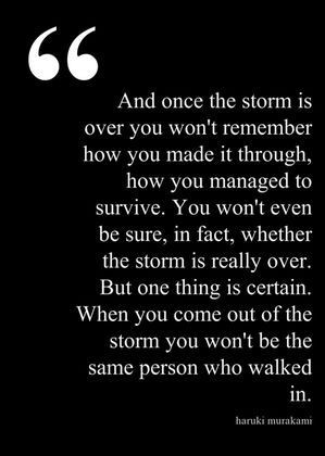 going pass through the storm | Well Said...Well Done...It's Well...