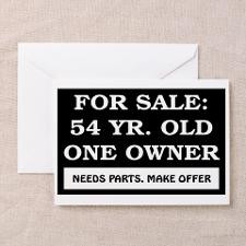 For Sale 54 Year Old Birthday Greeting Cards (Pk o for