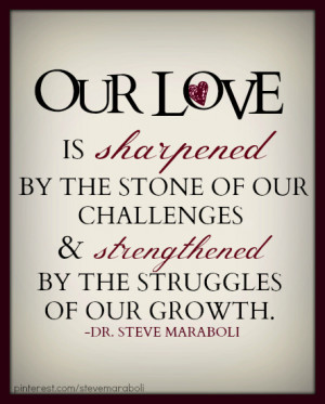 ... & strengthened by the struggles of our growth.