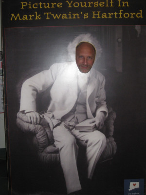 So what do you think? Does my hubby look good in Mark Twain hair?