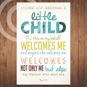Mark Bible Verse Scripture Baby Children Nursery: Bible Quotes, Baby ...