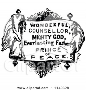 Clipart of Retro Vintage Black and White Hands Holding a Scripture ...