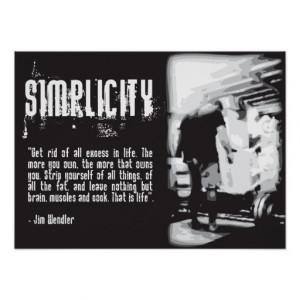 Gym Poster - Simplicity - Jim Wendler Quote