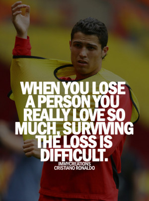 When you lose a person you love so much, surviving the loss is ...